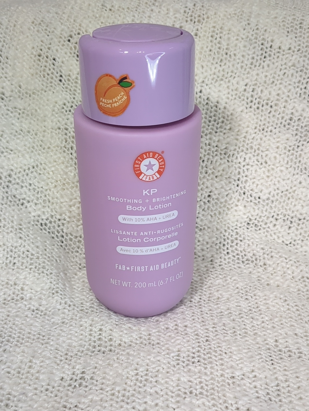 First Aid Beauty KP Peach Smoothing + Brightening Body Lotion, 200ml/6.7fl oz